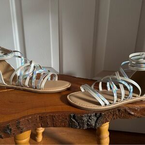 Cat & Jack Holographic Strappy Sandals